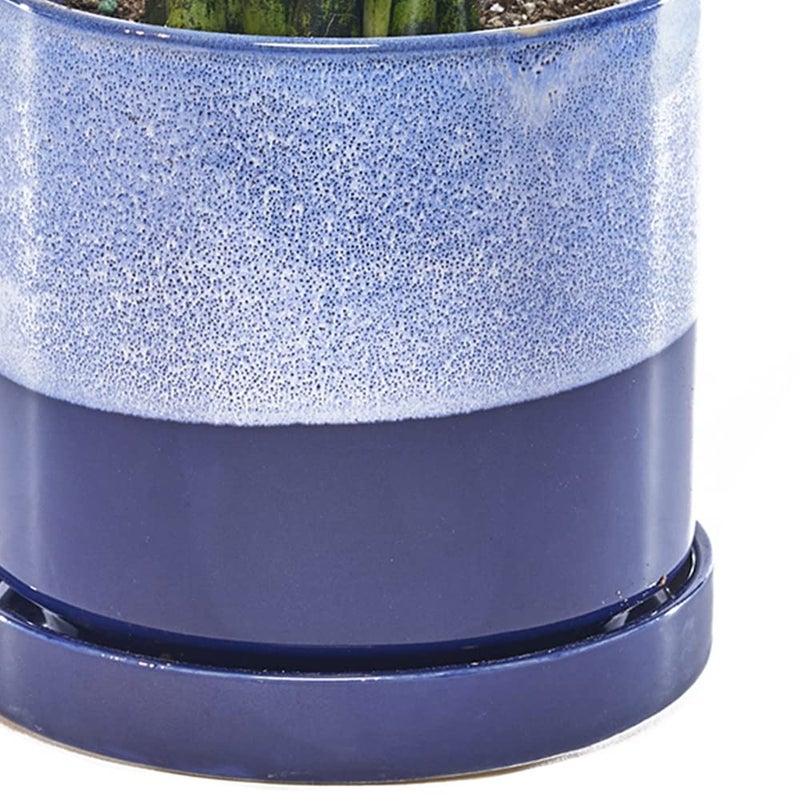 CHIVE â€˜Minuteâ€™ Ceramic Planter Pot â€” Cute 5â€ Colorful Succulent Pots for Indoor & Outdoor House Plants â€” Beautiful Modern Farmhouse Kitchen Decor â€” Cobalt Blue - Image 2